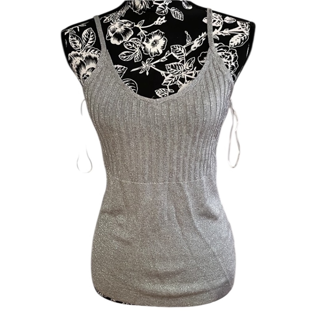 Micheal Kors size large Silver Metallic camisole Stretch